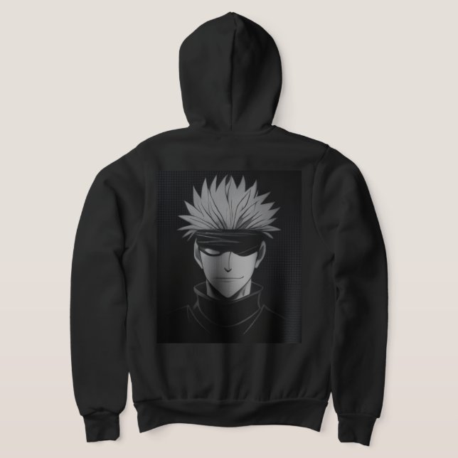Sudadera “Gojo Satoru Streetwear hoodies – Black Anime Tee  (Distribución Reverso )