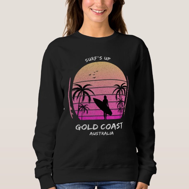 Sudadera Gold Coast Australia Surf's up Surfing Sports Gift (Anverso)
