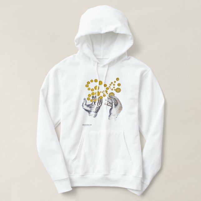 Sudadera Gold globes float outstretched hands (Diseño del anverso)