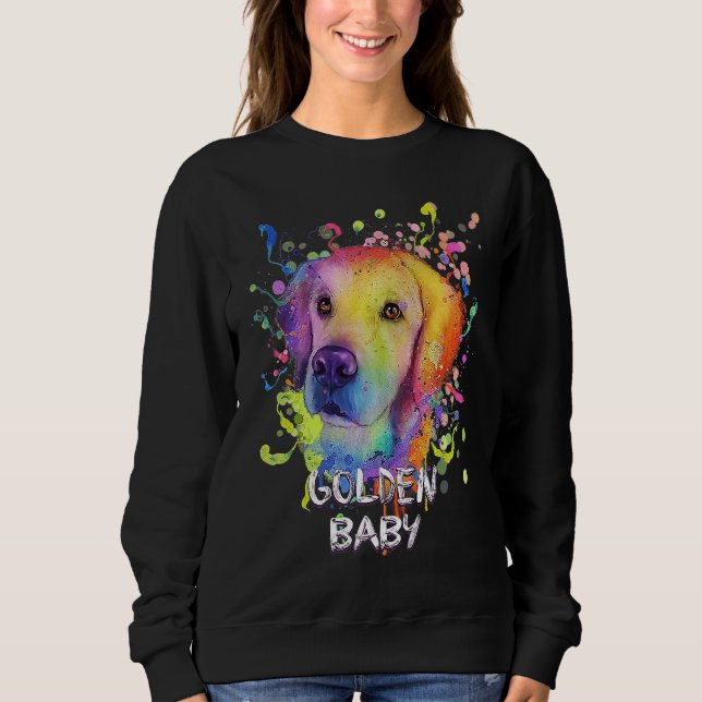 Sudadera Golden Baby  Golden Retriever Humor Retriever Dog (Anverso)
