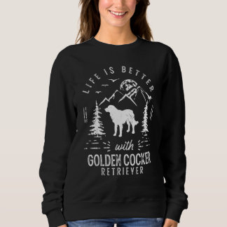 Sudadera Golden Cocker Retriever Life Better Mom Dad Dog
