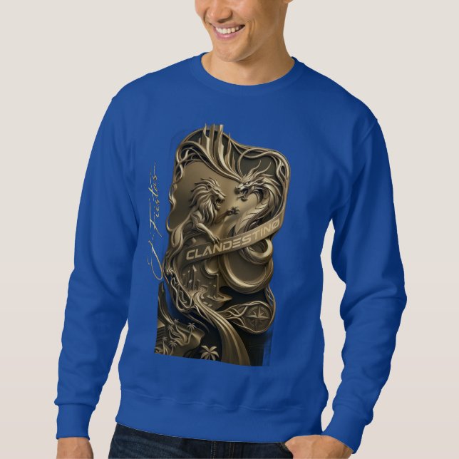 Sudadera “Golden Crest – Lion & Dragon Royal Emblem” (Anverso)