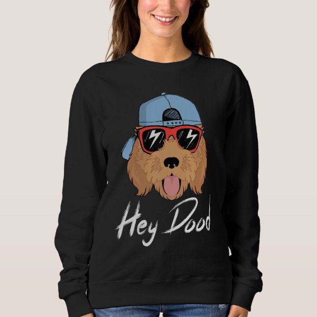 Sudadera Golden Doodle Hey Dood Labradoodle Apricot Goolden (Anverso)