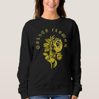 Sudadera Golden Flower – Embroidered-Style Luxury Design