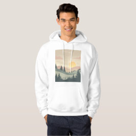 Sudadera Golden Hour Serenity – Minimal Pastel Landscape Ar