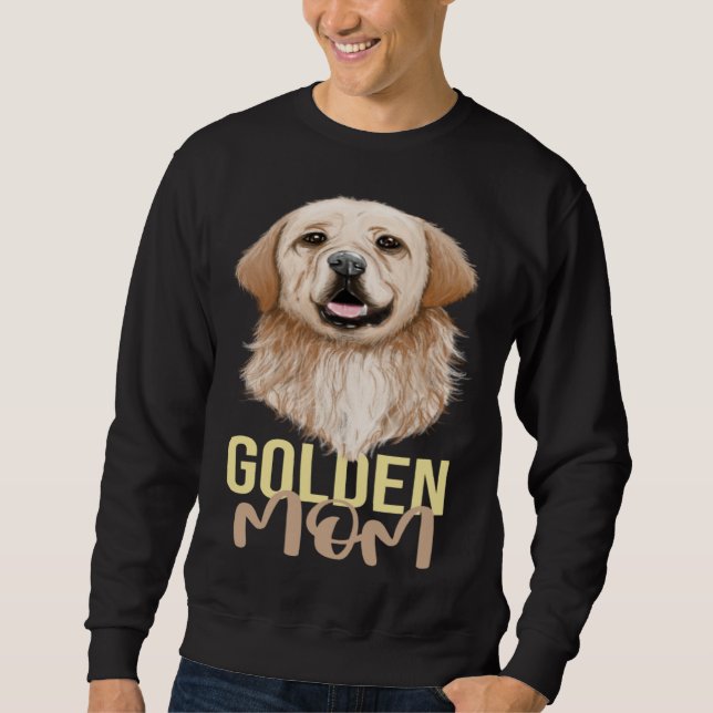 Sudadera Golden Mom Golden Retriever Goldie Dog (Anverso)