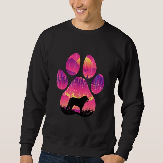 Sudadera Golden Mountain Dog Paw Mom Dad Dog  Women Men (Anverso)