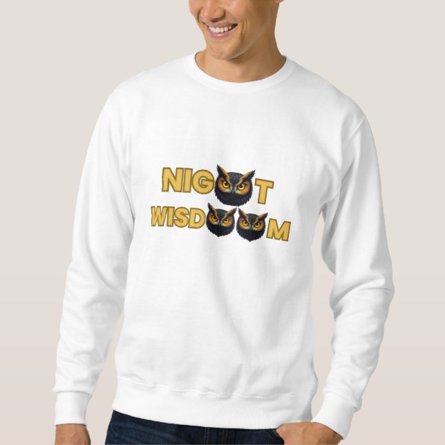 Sudadera Golden Owl Icon – Minimal Night Wisdom  (Anverso)