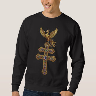 Sudadera Golden Phoenix Jeweled Cross