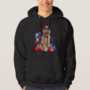 Sudadera Golden Retriever 4 De Julio Perro Bandera Estadoun