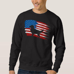 Sudadera Golden Retriever Bandera Estadounidense Perro Patr