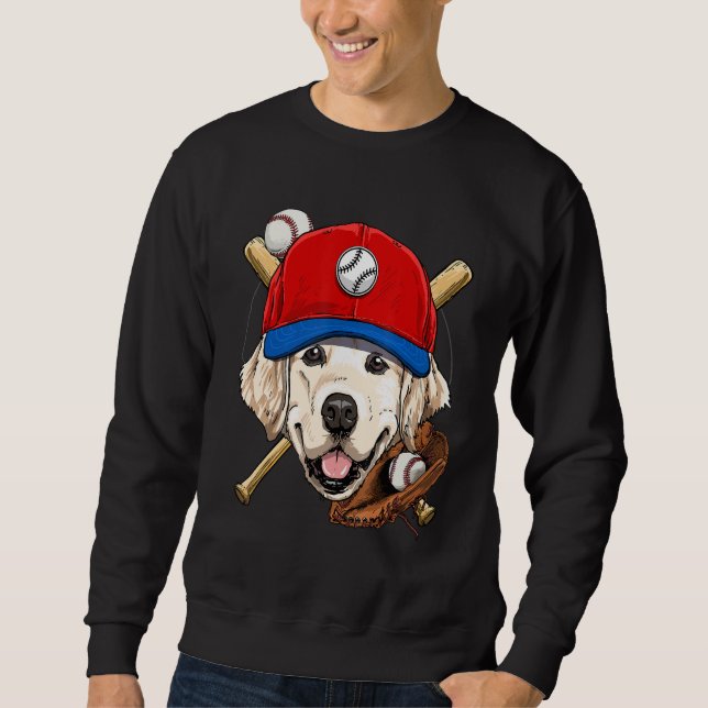 Sudadera Golden Retriever Baseball Player Coaches Catcher D (Anverso)