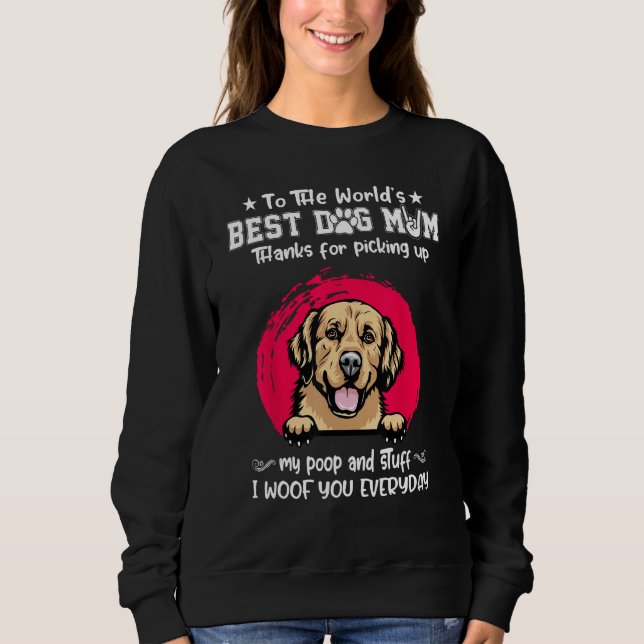 Sudadera Golden Retriever Best Dog Mom Dogs   Mothers Day (Anverso)