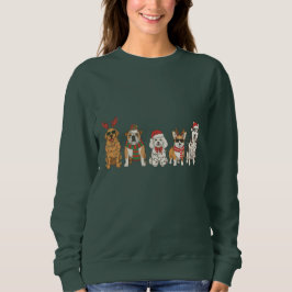 Sudadera Golden Retriever Bulldog Corgi Husky en Navidad