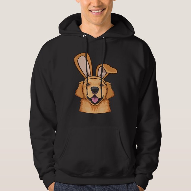 Sudadera Golden Retriever Bunny Ears Easter Day Dog Puppy B (Anverso)