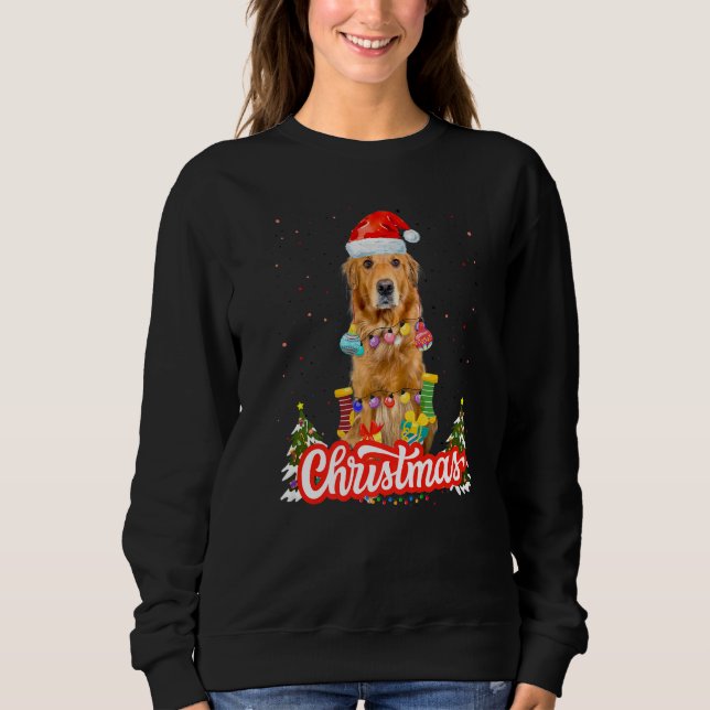 Sudadera Golden Retriever Christmas Idea For Kids & Santa H (Anverso)