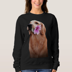 Sudadera Golden Retriever con flor