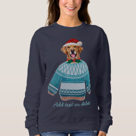 Sudadera Golden Retriever con Mamá Perro de Navidad Fea