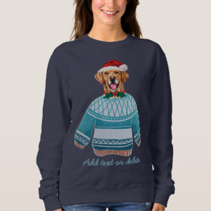 Sudadera Golden Retriever con Mamá Perro de Navidad Fea