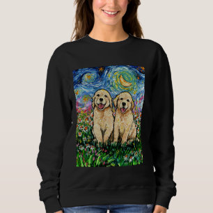 Sudadera Golden Retriever Cuppies Cute Starry Night Dog Lov