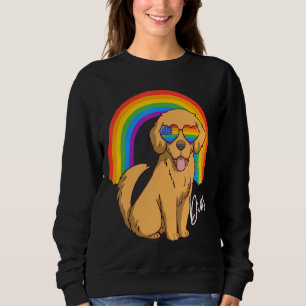 Sudadera Golden Retriever Dog Lgbt Rainbow Glasses Gay Prid