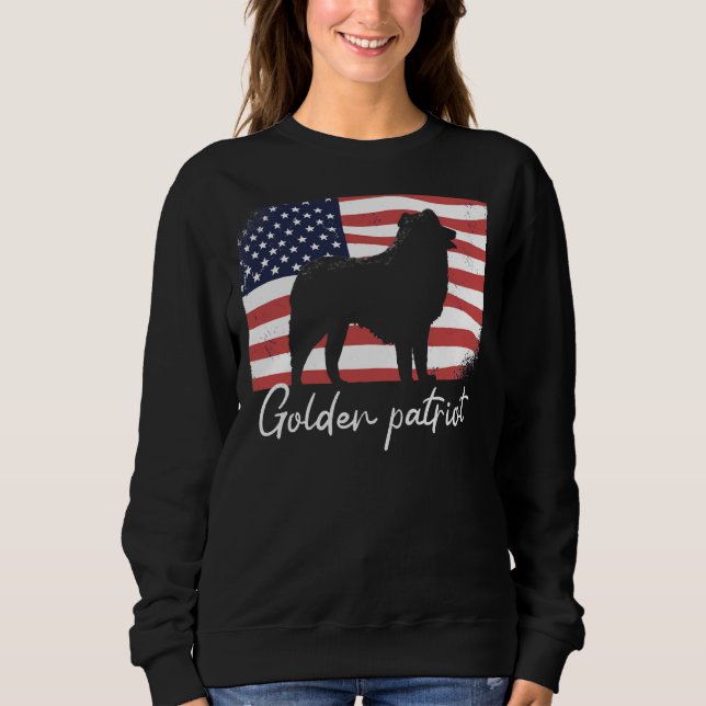 Sudadera Golden Retriever En Patriot Ameri (Anverso)