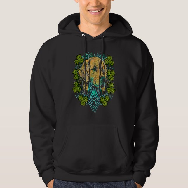 Sudadera Golden Retriever Face Head Mandala Irish C St Patr (Anverso)