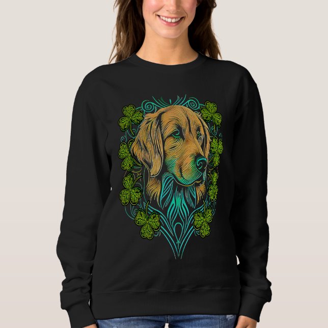 Sudadera Golden Retriever Face Head Mandala Irish C St Patr (Anverso)