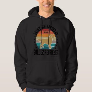 Sudadera Golden Retriever Fácilmente Distraído Perro Vintag