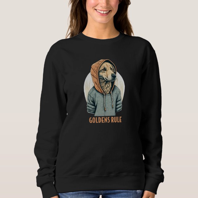 Sudadera Golden Retriever Goldens Rule Hoodie  Cool Pul Hoo (Anverso)