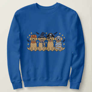 Sudadera Golden Retriever Halloween Embroidery Four Cute