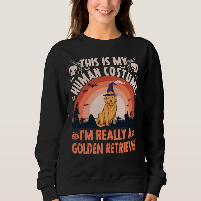Sudadera Golden Retriever Halloween Human Costume (Anverso)
