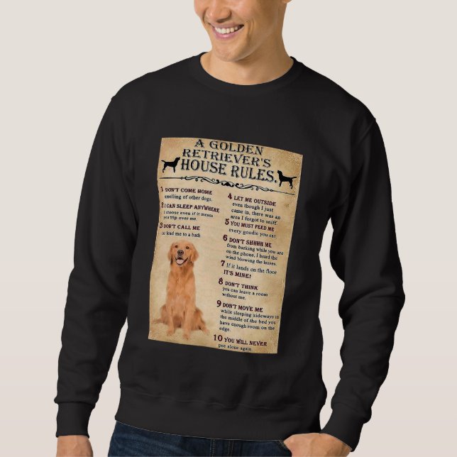 Sudadera Golden Retriever House Rules Golden Retriever Owne (Anverso)