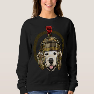 Sudadera Golden Retriever In Roman Helmet Centurion Legionn