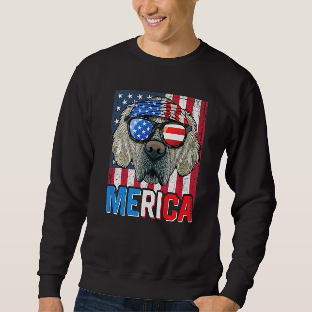 Sudadera Golden Retriever Merica Flag 4 Of July Dog Ameri (Anverso)
