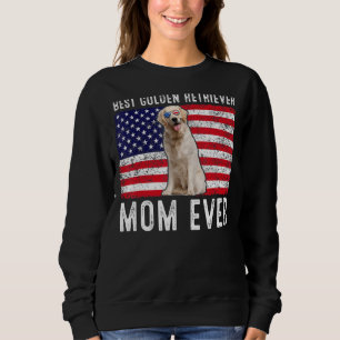 Sudadera Golden Retriever Mom Usa American Flag Dog Dueño