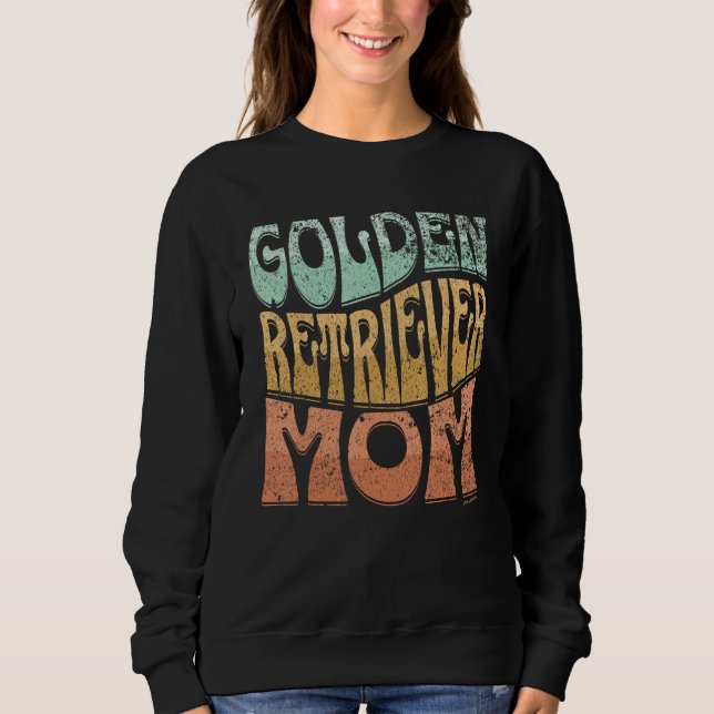 Sudadera Golden Retriever Mom Vintage Dog Mom (Anverso)