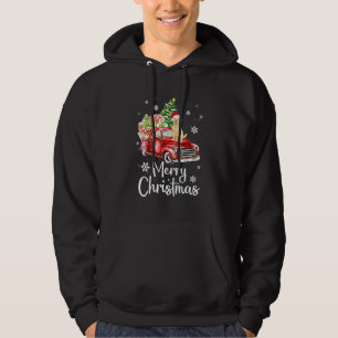 Sudadera Golden Retriever Montando Camión Rojo Navidad Aleg