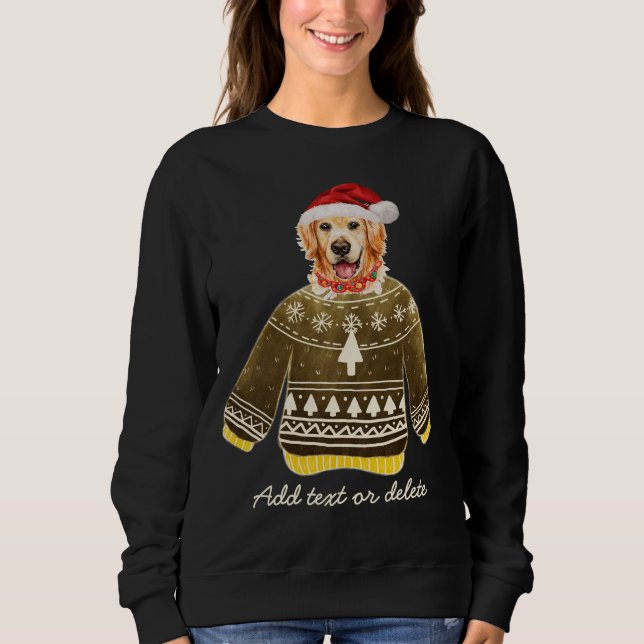 Sudadera Golden Retriever Navidad Perro Feo De Navidad Mamá (Anverso)