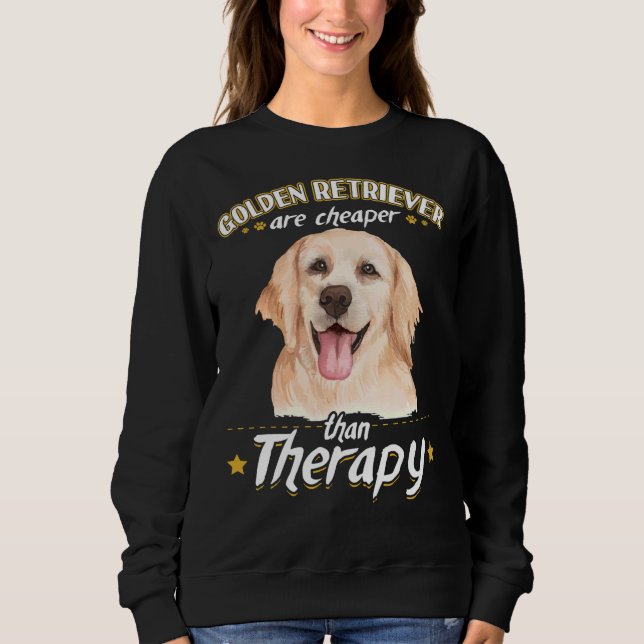 Sudadera Golden Retriever Over Therapie Present Dice 487 (Anverso)