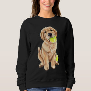 Sudadera Golden Retriever Puppy Con Bolas De Tenis