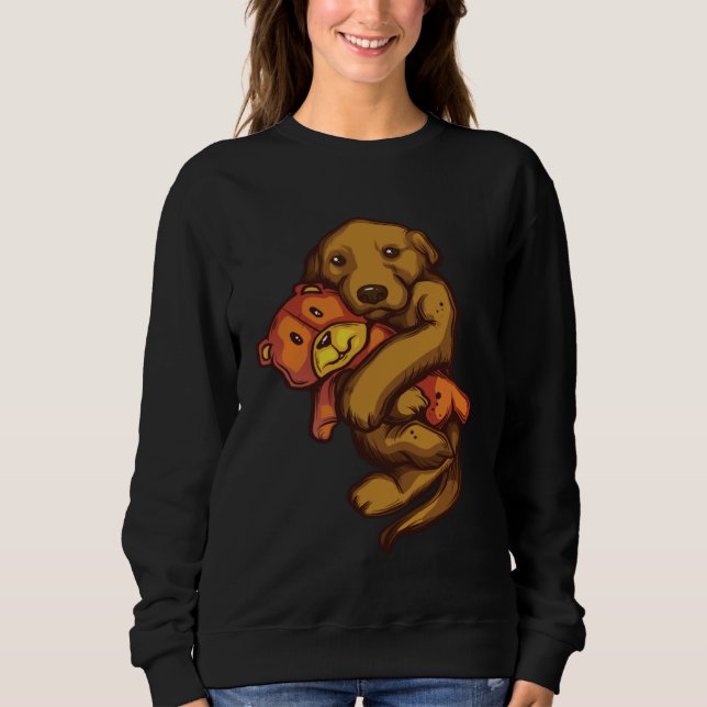Sudadera Golden Retriever Puppy Hug Teddy Bear (Anverso)