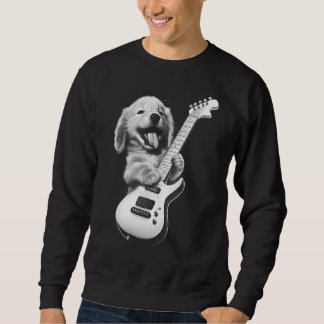 Sudadera Golden Retriever Puppy Tocando guitarra - Graciosa
