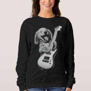 Sudadera Golden Retriever Puppy Tocando guitarra - Graciosa
