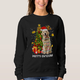 Sudadera Golden Retriever Santa Christmas Tree Lights