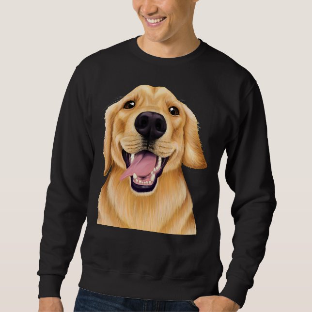 Sudadera Golden Retriever Up Close Dog (Anverso)
