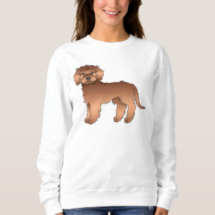 Sudadera Goldendoodle Mini Rojo Perrito Lindo Dibujo Animad