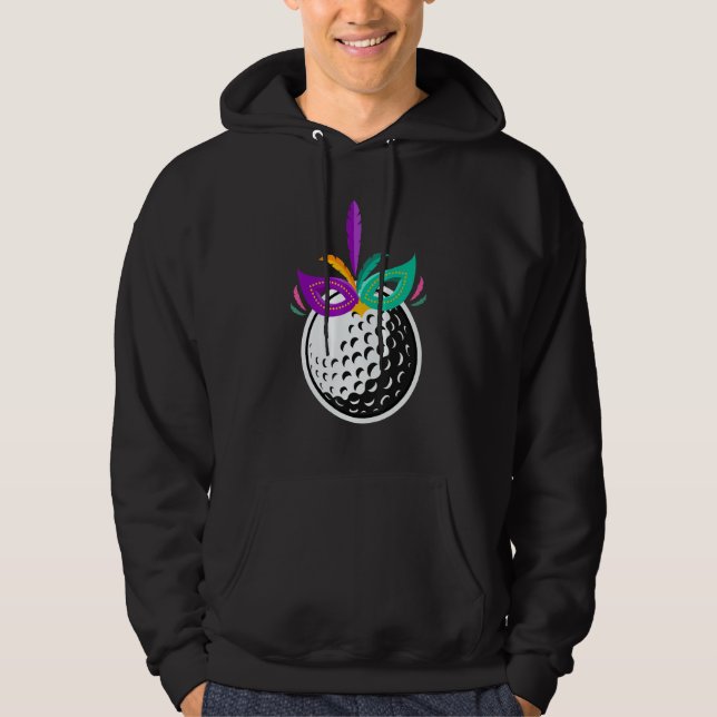 Sudadera Golf Ball Mardi Gras Funny Golf Nola Carnaval Másc (Anverso)
