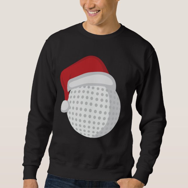 Sudadera Golf Ball Santa Claus Gorra - Navidades Holiday Go (Anverso)