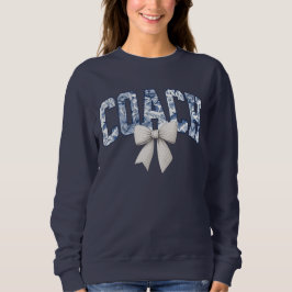 Sudadera Golf Coach Blue Floral Bow